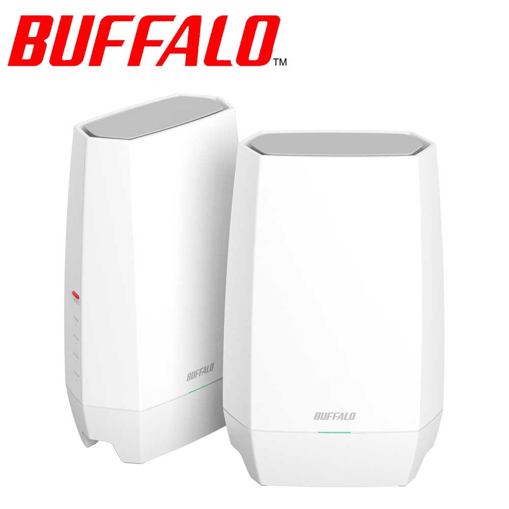 緩衝装置置き目｜BUFFALO AirStation Wi-Fi 6E相応う 無線電話 トライバンドルーター(2401+573Mbps) 2個書き割り  WNR-5400XE6P/2S