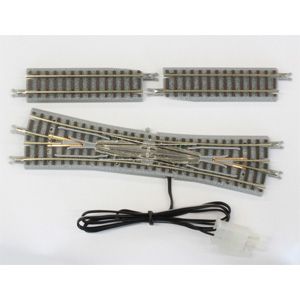 ［鉄道模型］六半 (Z) R035 ダブルスリップポイントレール 右分岐 カット済み53.6mm補助レール 2本付き