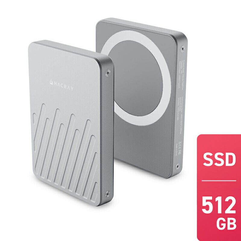 HACRAY｜ハクライ Apple ProRes動画 MagDrive MagSafe対応 外付け SSD（512GB） HR26613