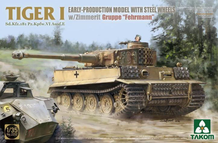 タコム 1/35 Sd.Kfz.181 Pz.Kpfw.VI Ausf.E タイガーI 初期型w/スチールホイール ＆ ツィンメリットコーティング ”フェールマン戦隊”【TKO2202】 プラモデル