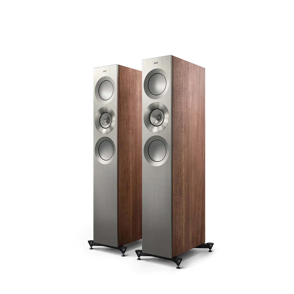 KEF トールボーイ型スピーカー（サテン・ウォールナット・シルバー）【ペア】 REFERENCE-3META-WS KEF