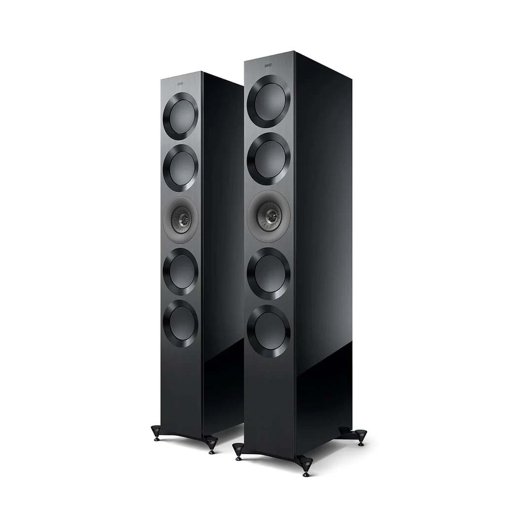 KEF トールボーイ型スピーカー（ハイグロス・ブラック・グレイ）【ペア】 REFERENCE-5META-BG KEF