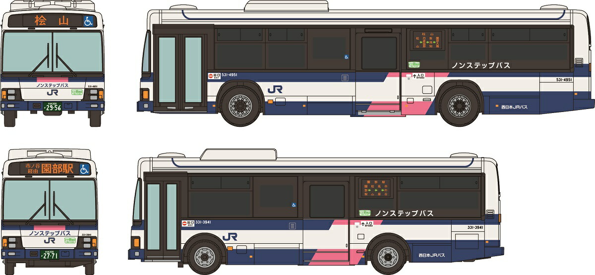 ［鉄道模型］トミーテック (N) ザ・バスコレクション さよなら園福線・京丹波営業所　 西日本ジェイアールバス2台セット
