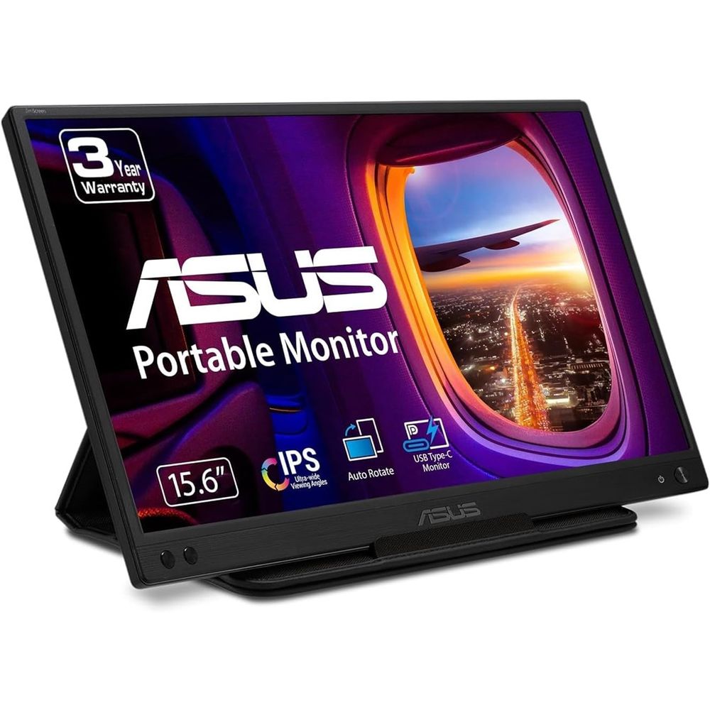 ASUS｜エイスース モバイル液晶ディスプレイ(15.6型/IPS/FullHD 1920×1080/60Hz/5ms/USB Type-C/3年保証)(ブラック) ZenScreen MB166C