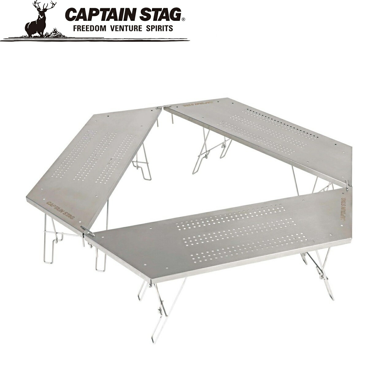 キャプテンスタッグ ステンレス 焚火ぐるりテーブル UC-599 CAPTAIN STAG