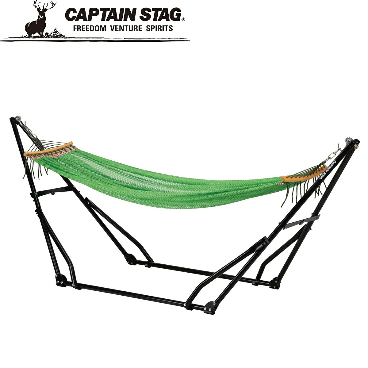キャプテンスタッグ スチールポール 3WAYハンモックセット(グリーン・ブルー) UD-2019 CAPTAIN STAG