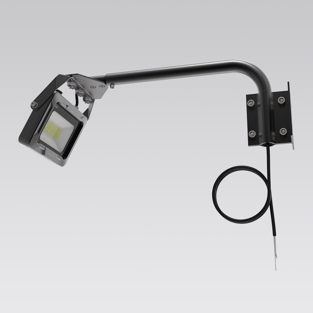 グッド・グッズ 一体型アームライト(黒)　昼白色　2100lm/20W LD-K8B GOODGOODS　看板照明 [LDK8B]