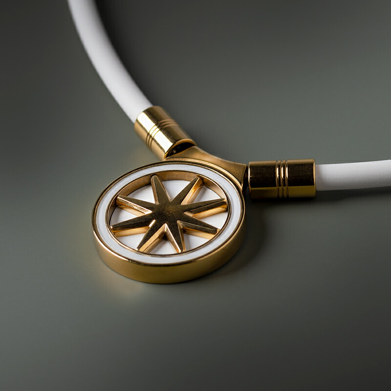 BANDEL EARTH アース 2.0（White&times;Gold・サイズ：47cm） HLCNE2WG47 バンデル 磁気ネックレス [HLCNE2WG47]｜Joshin web 家電とPCの大型専門店
