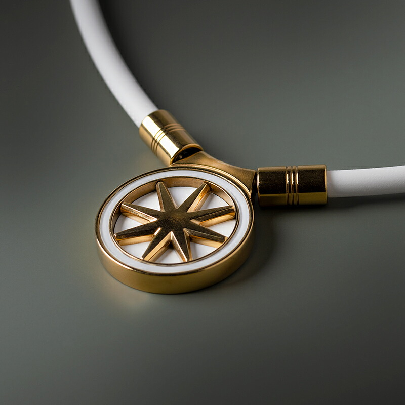 BANDEL EARTH アース 2.0（White&times;Gold・サイズ：52cm） HLCNE2WG52 バンデル 磁気ネックレス [HLCNE2WG52]｜Joshin web 家電とPCの大型専門店