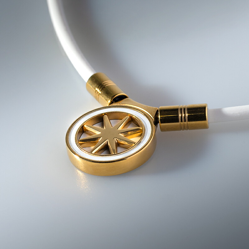 BANDEL EARTH mini アースミニ 2.0（White&times;Gold・サイズ：43cm） HLCFNE2WG43 バンデル 磁気ネックレス [HLCFNE2WG43]｜Joshin web 家電とPCの大型専門店
