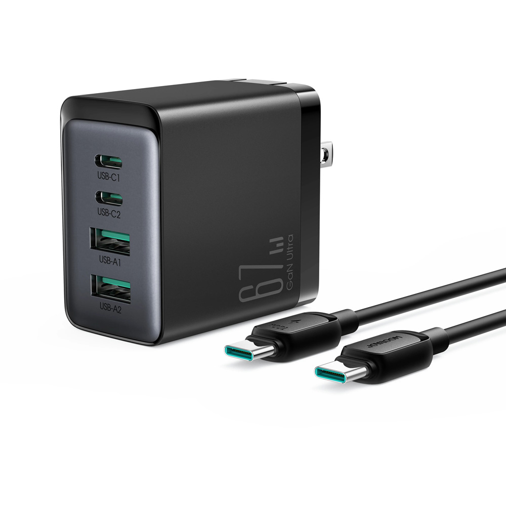 JOYROOM（ジョイルーム） 67W 急速充電器 PD対応 4ポート(Type-C×2/USB-A×2) ACアダプター USB-Cケーブル付属 JR-TCG02