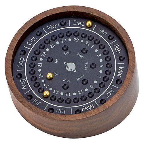 茶谷産業 Wooden　Desktop　万年カレンダー　ウォールナット 869-100(チヤタニ) [869100チヤタニ]