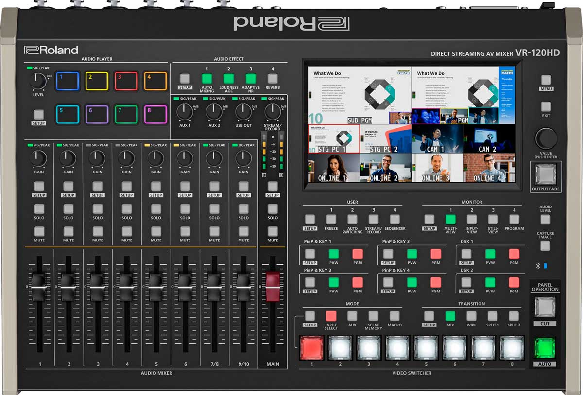 ローランド ダイレクト・ストリーミング・AVミキサー VR-120固定ディスク Roland Direct Streaming AV Mixer