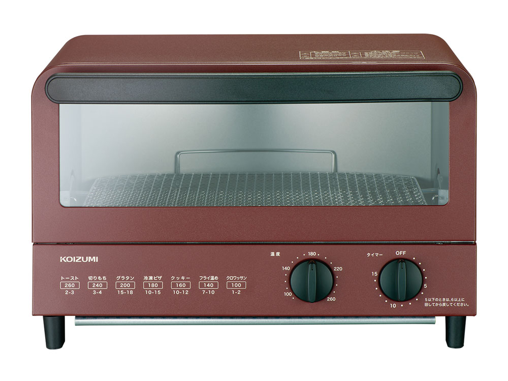 コイズミ オーブントースター　レッド KOS-1218/R KOIZUMI [KOS1218R]
