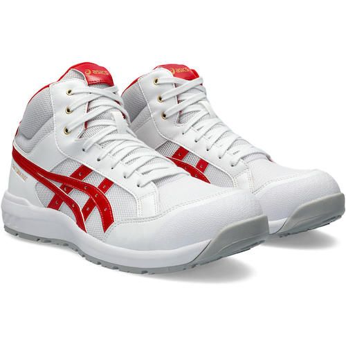 アシックス ウィンジョブ CP218 ホワイト×クラシックレッド 28.5cm JSAA規格 A種 1273A091.100-28.5 ASICS WINJOB|Joshin web 家電とPCの大型専門店