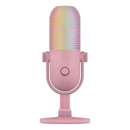 Razer 【国内正規品】タップトゥミュート機能搭載 RGB USBマイク Seiren V3 Chroma (Quartz Pink) RZ19-05060300-R3M1