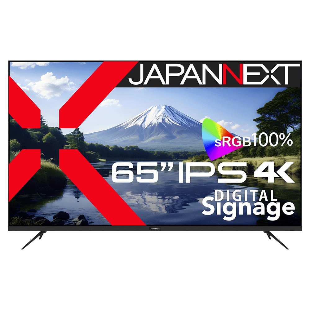 JAPANNEXT｜ジャパンネクスト サイネージ液晶ディスプレイ(65型/IPS/4K 3840&times;2160/60Hz/8ms/2年保証)(ブラック) JN-IPS65UHD-U｜Joshin web 家電とPCの大型専門店