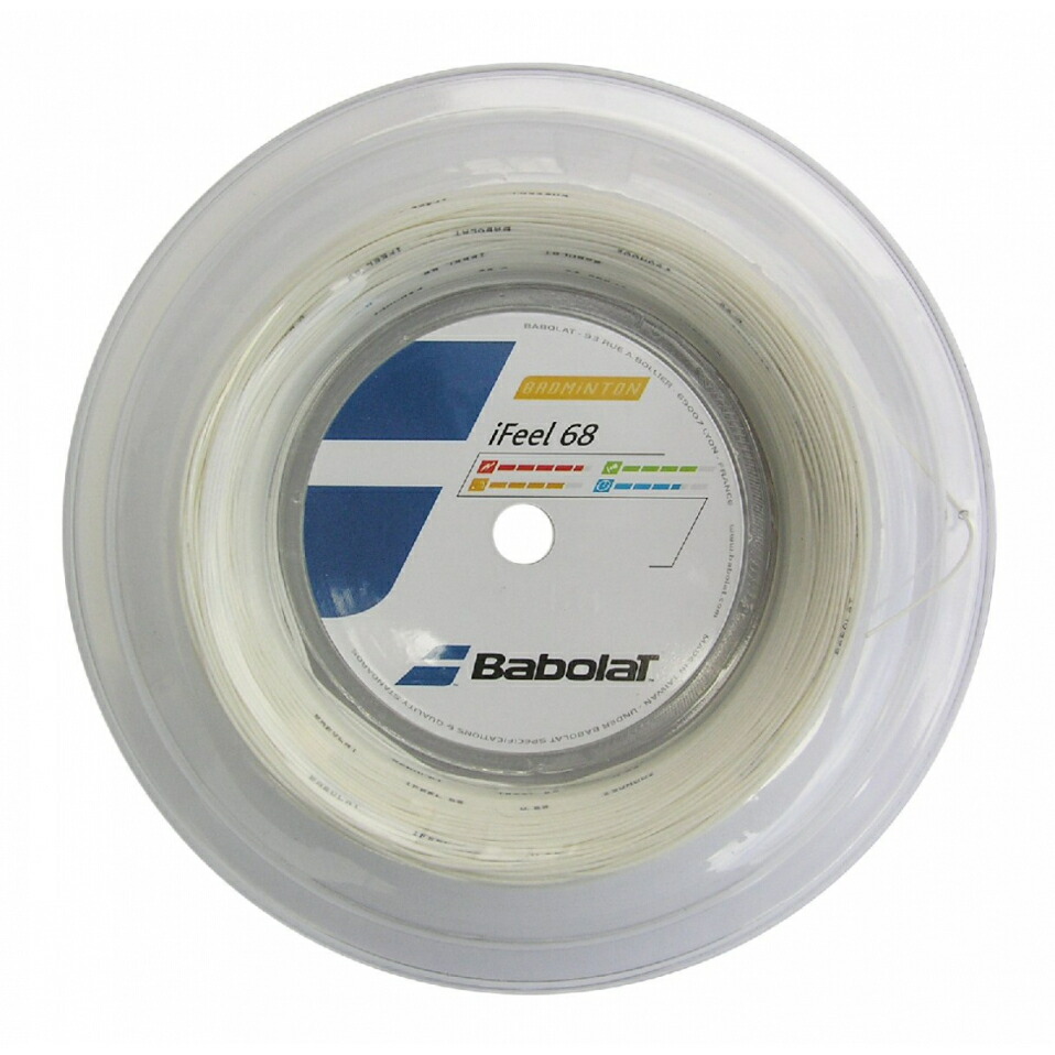 BabolaT(バボラ) バドミントン用文字列 IFEEL66（白いこと・大きさ：0.66mm×200m） 243127-101-0.66