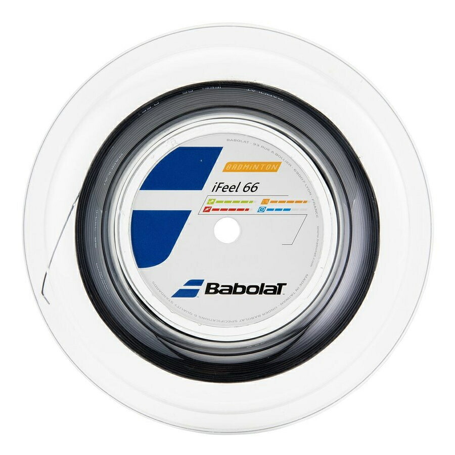 BabolaT(バボラ) バドミントン用撚り糸 IFEEL68（黒いこと・大いさ：0.68mm×200m） 243128-105-0.68