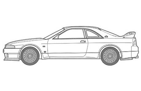 フジミ 1/24 湾岸ミッドナイトシリーズ 湾岸4 日産 スカイライン GT-R (R33) RGO【湾岸-4】 プラモデル画像
