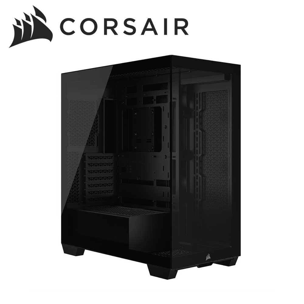 CORSAIR｜コルセア パソコン容れもの 真っただ中高閣 3500X Tempered Glass Mid-Tower（黒いこと）  CC-9011276-WW
