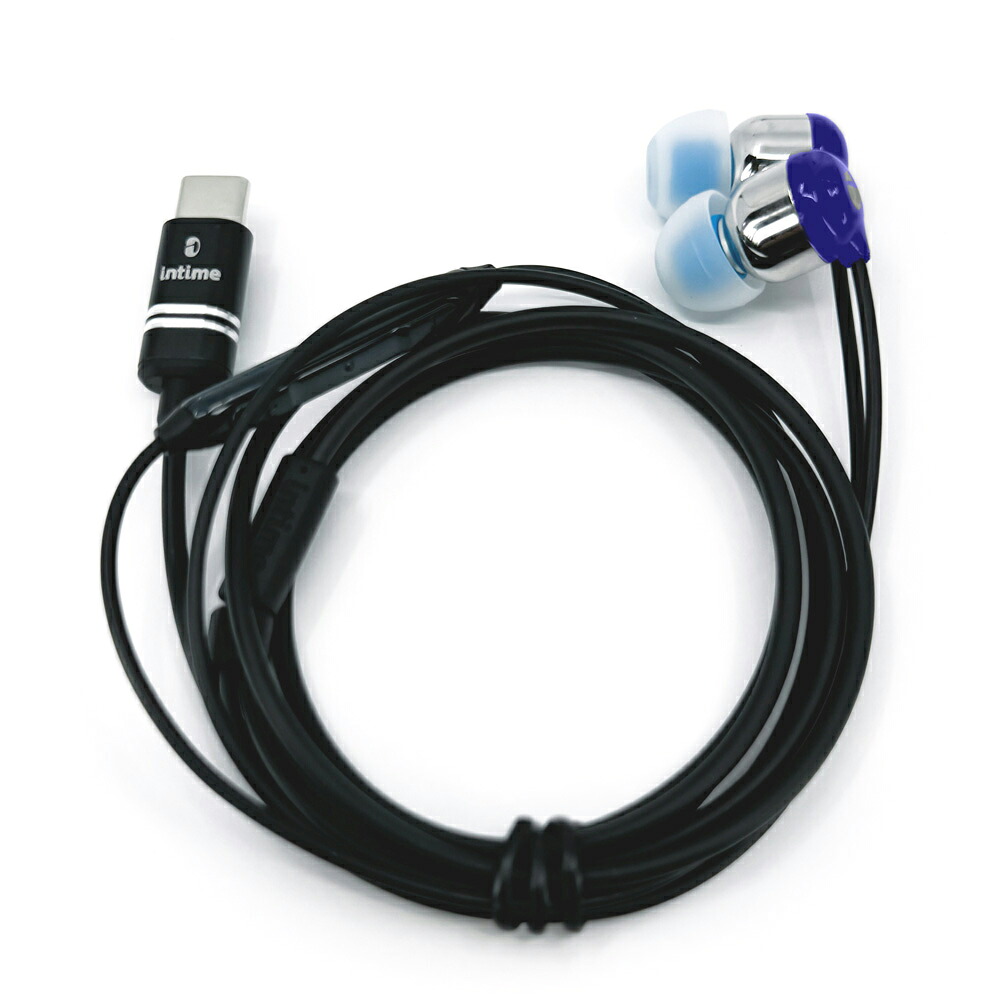 アンティーム USB Type-C　ハイレゾ対応ハイブリッド型カナルイヤホン(スカイブルー) O2-SN-BLC intime 碧 NEO｜Joshin web 家電とPCの大型専門店