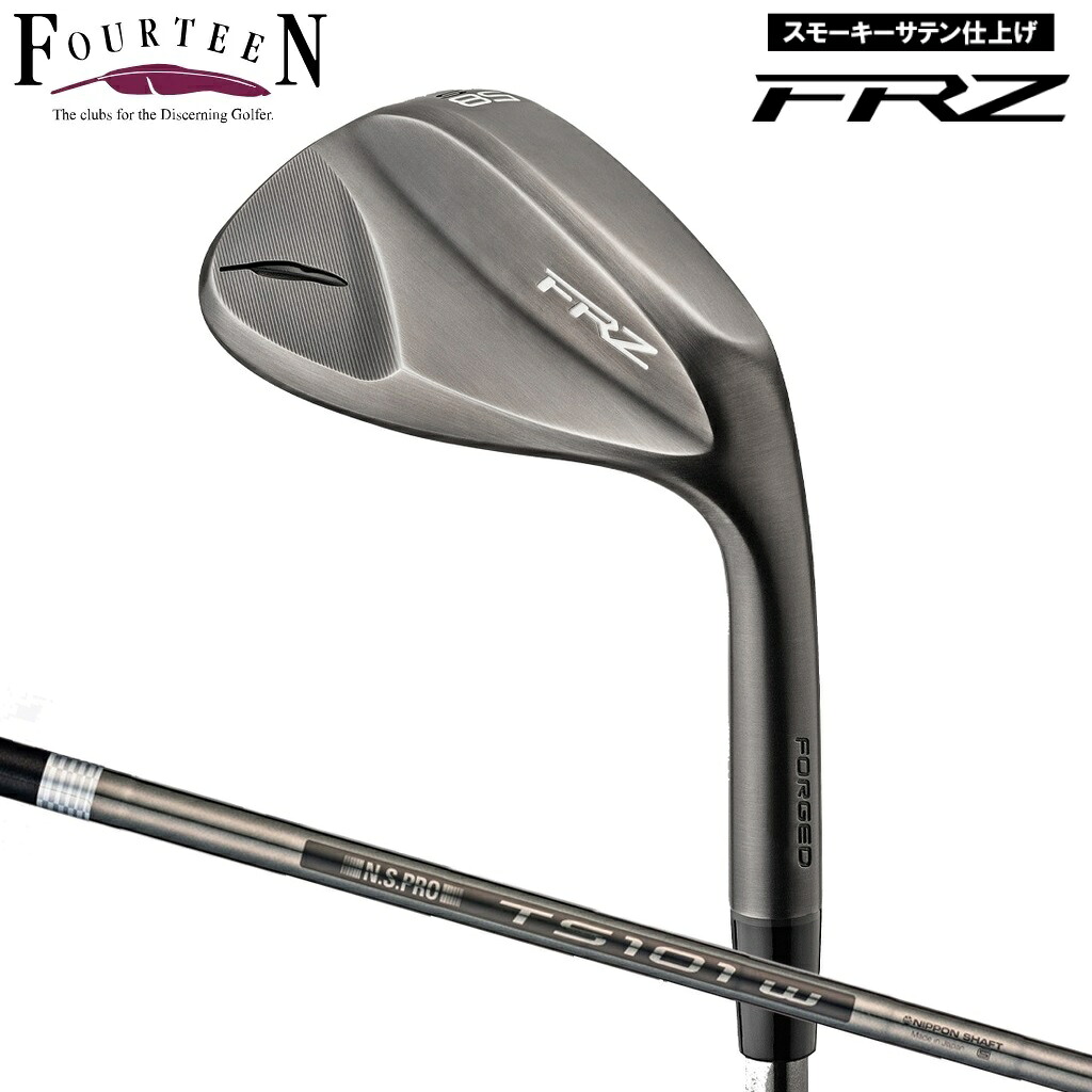 フォーティーン FRZ (BK) ウェッジ ロフト角58T°バンス8°（スモーキーサテン仕上げ・Tソール）【N.S.PRO TS-101w-BK スチールシャフト】 FRZBK_TS101WBK58T FOURTEEN ゴルフ クラブ