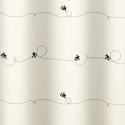 スミノエ(SUMINOE) MICKEY/ライン 遮光2級カーテン 1枚入り（幅100×高さ135cm・アイボリー） M1158-100-135 ミッキーマウス ドレープカーテン (323-74216) [M1158100135]【Disneyzone】