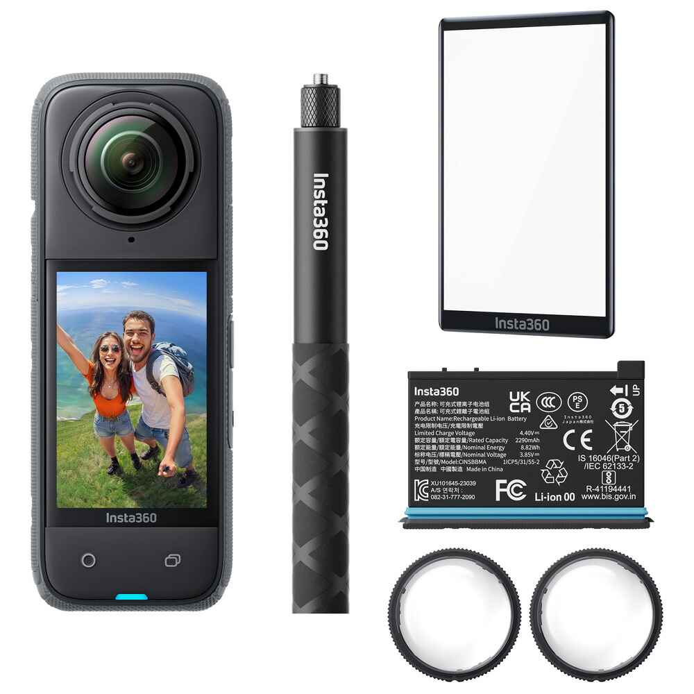 Insta360 動き写真器「Insta360 X4」動き一揃いの道具 CINSABMA-X414 8K 360 Action Cam