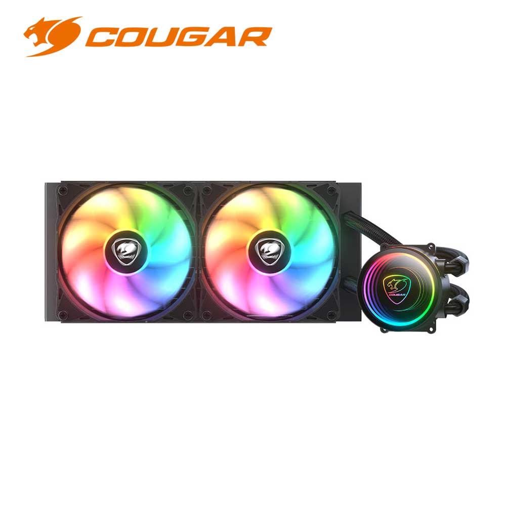 COUGAR｜クーガー 水冷一体型CPUクーラー ARGB 120mmファン搭載 240mm（ブラック） CGR-PSDELRGB-B-240
