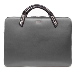 abbi 17インチ対応 ミッシェル・サテンブリーフケース L(グレー) abbiNewYrok B6306GY|Joshin web 家電とPCの大型専門店