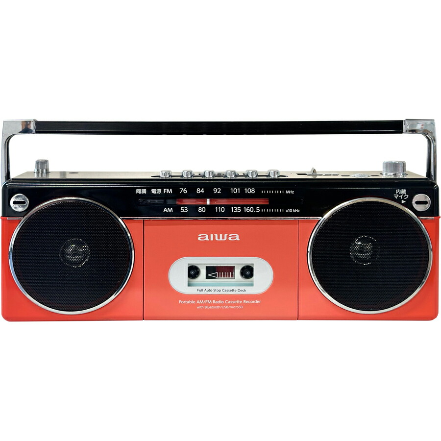 アイワ Bluetooth対応 ラジオカセットレコーダー(レッド) GAA4-RCP0002-RD aiwa audio -G RCP2