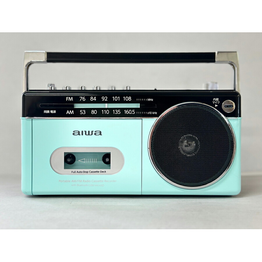 アイワ Bluetooth対応 ラジオカセットレコーダー(パステルグリーン) GAA4-RCP0003-PG aiwa audio -G RCP3