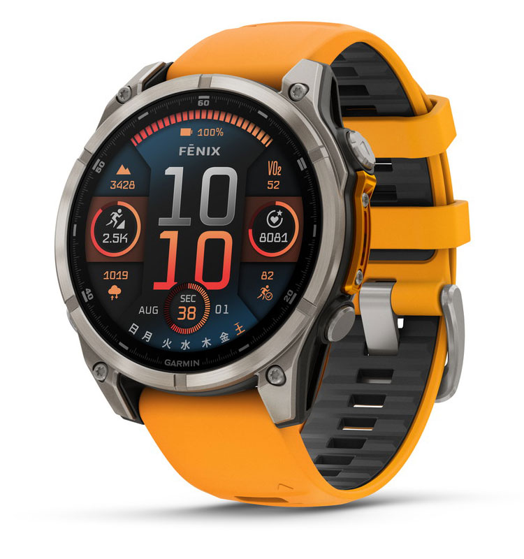 ガーミン fenix 8 Sapphire AMOLED 47粍 Ti / Orange 【Suica相応う】スマートウォッチ  010-02904-17 [0100290417]【返品カテゴリー化A】
