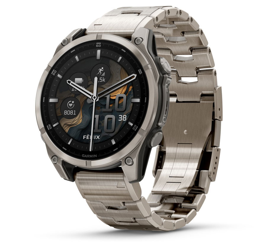 ガーミン fenix 8 Sapphire AMOLED 47粍 Ti / Metal Band 【Suica相応う】スマートウォッチ  010-02904-47 [0100290447]【返品カテゴリー化A】