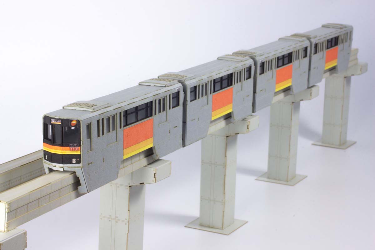 ［鉄道模型］PLUM (N) MS092 多摩都市モノレール 1000系 ペーパーキット（4両セット）