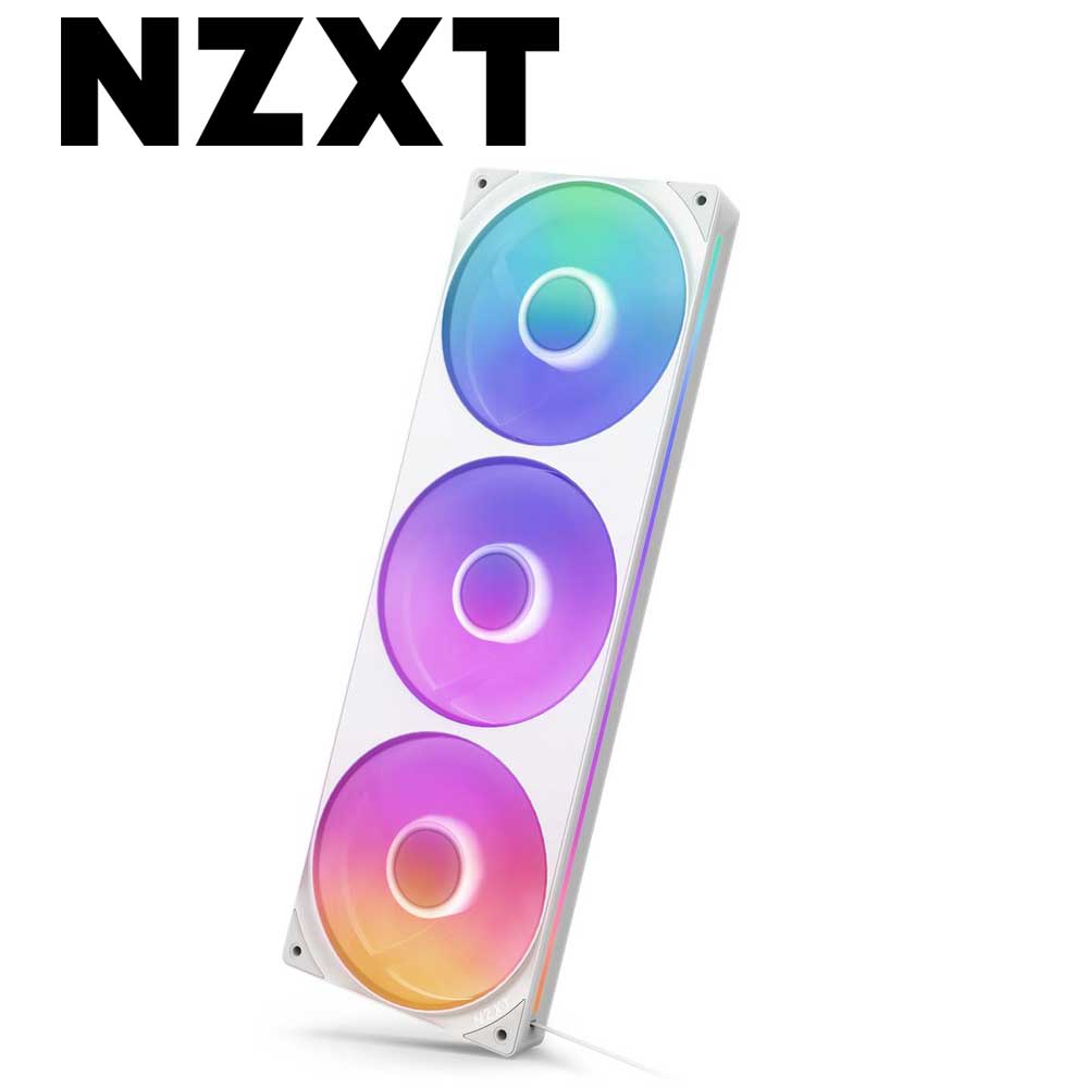 NZXT 新回転軸 マイコン入れもの気違い シングルフレームファン F360 RGB CORE 360粍 2400RPM （白いこと）  RF-U36HF-W1
