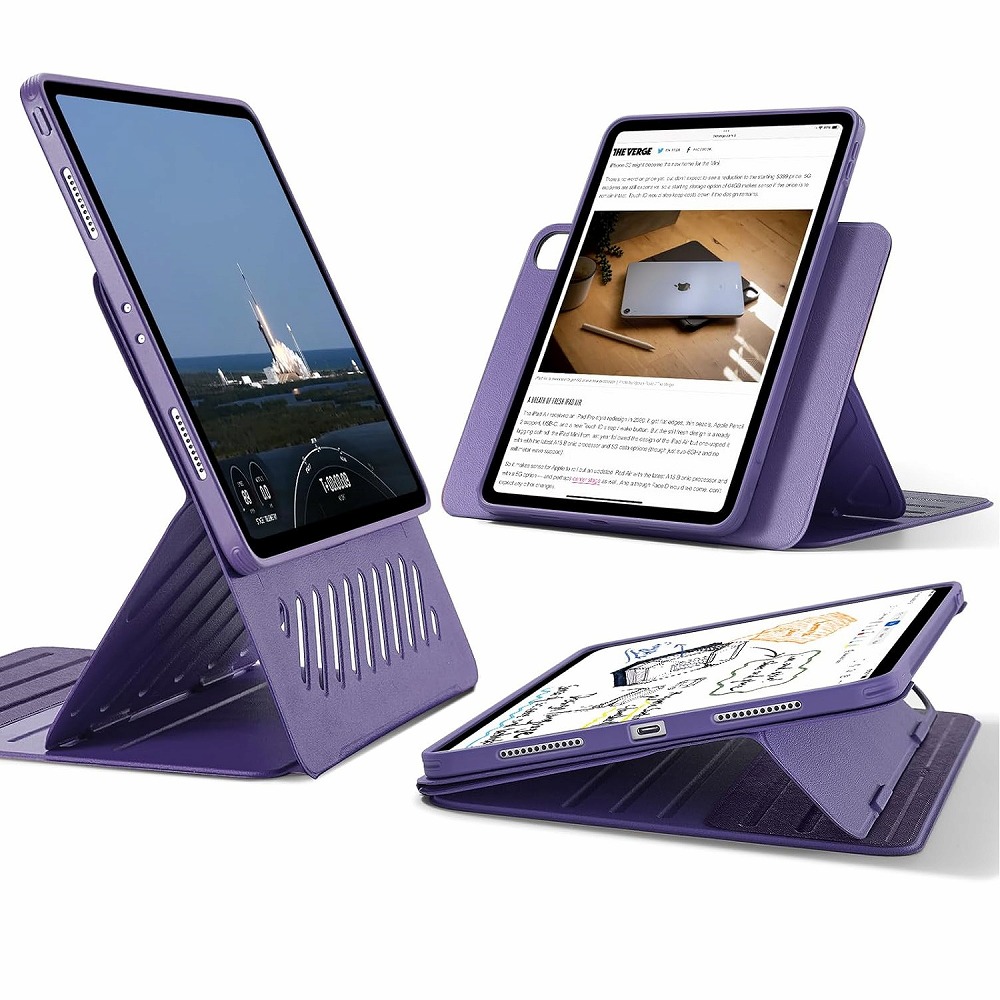 ESR iPad Pro 11インチ M4（2024）用 マグネットカバーケース Shift Magnetic Purple（パープル） ESR533