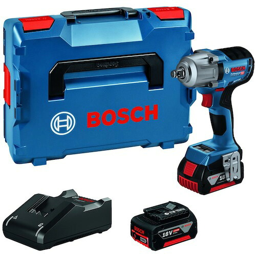ボッシュ 18V コードレスインパクトレンチ(5.0Ah乾電池A1850LIB×2個・申し受ける器GAL 18V-40・コネクティビティチップ(GCY42)・L-BOXX136N付き添い人) GDS18V-450HC BOSCH 電動工具本体-穴あけ・締付工具-花・ガーデン・DIY
