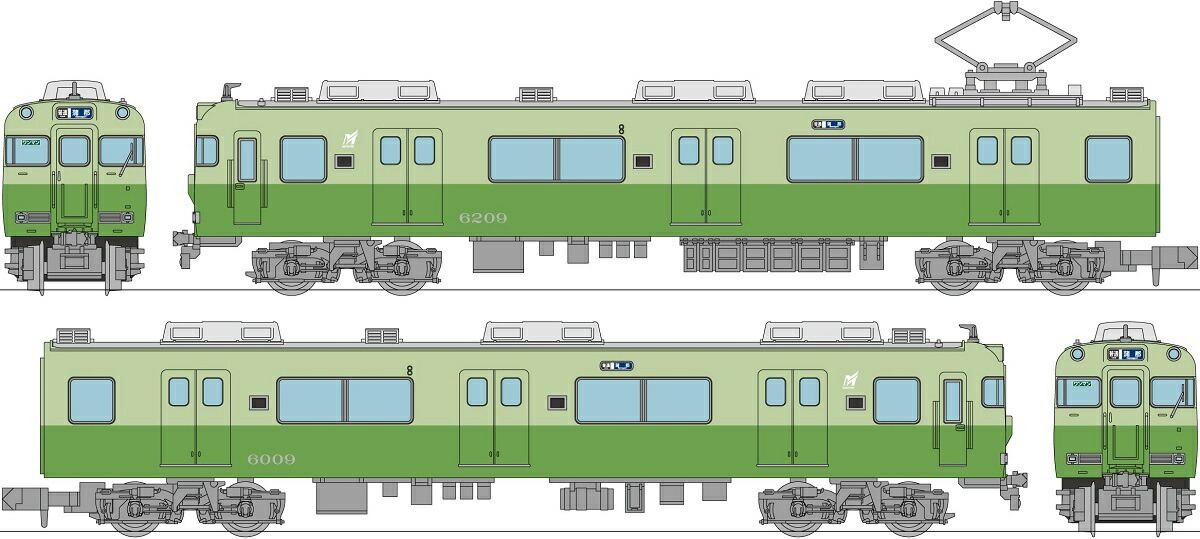 ［鉄道模型］トミーテック (N) 鉄道コレクション 名古屋鉄道6000系 （いもむし復刻塗装列車・6009編成）2両セット