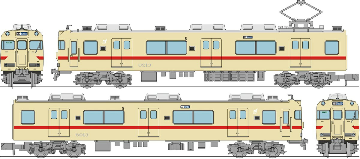 ［鉄道模型］トミーテック (N) 鉄道コレクション 名古屋鉄道6000系 （ストロークリーム×赤帯･6013編成）2両セット