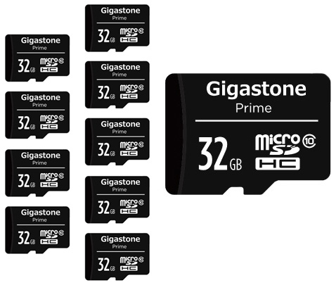 Gigastone｜ギガ石ころ microSDCH歌留多 32GB Class10（ファスナーうしろ側荷造り）【10枚仕かける】 GJM10-32G10PK メモリーカード-TV・オーディオ・カメラ-SDメモリーカード