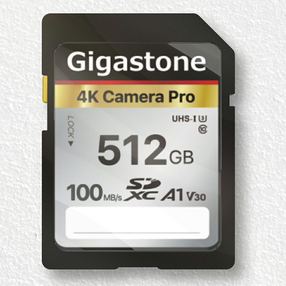 Gigastone｜ギガストーン SDXCメモリーカード 512GB Class10 UHS-I U3 V30（ジッパーバック包装） GJSXR4K-512GV3A1｜Joshin web 家電とPCの大型専門店