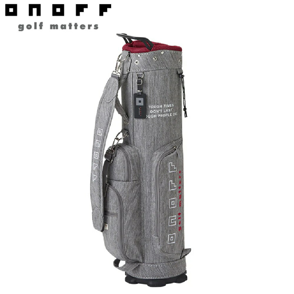 オノフ キャディバッグ (アッシュグレー・7型・47in野球クラブ相応う) OB122588 ONOFF Caddie Bag ゴルフ
