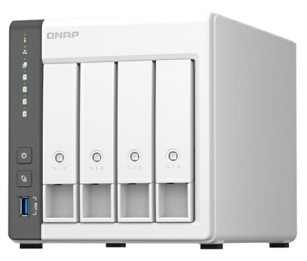 QNAP｜キューナップ NPUプロセッサー内蔵クアッドコア52.0GHz CPU 4GBメモリ 4ベイタワー型NAS TS-433