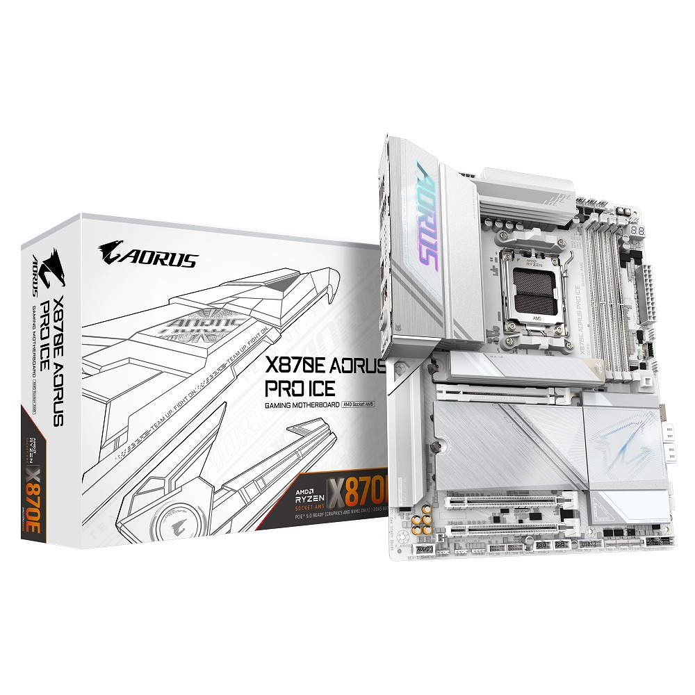 GIGABYTE｜ギガバイト GIGABYTE X870E AORUS PRO ICE マザーボード X870EAORUSPROICE画像