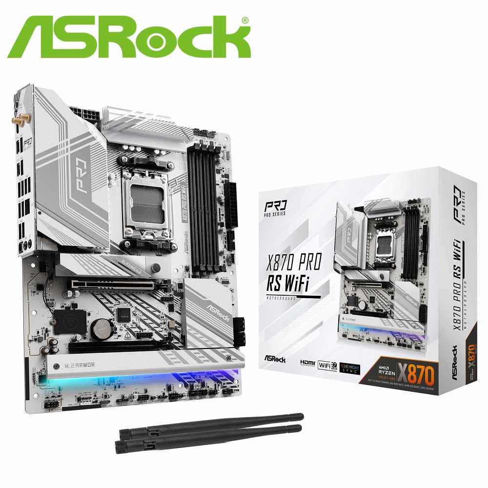 ASRock|アスロック ASRock X870 Pro RS WiFi マザーボード(ホワイト) X870PRORSWIFI|Joshin web 家電とPCの大型専門店