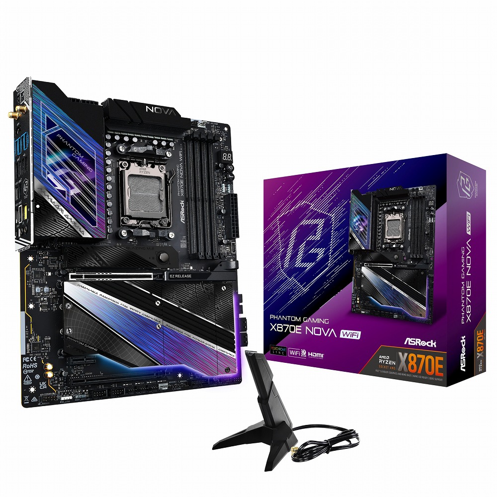 ASRock｜アスロック ASRock X870E Nova WiFi マザーボード X870ENOVAWIFI画像