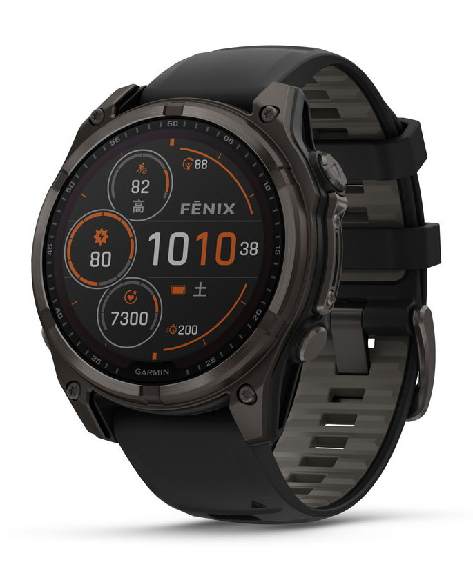 ガーミン fenix 8 Sapphire Dual Power 47mm Ti Carbon Gray DLC / Black　【Suica対応】スマートウォッチ 010-02906-50 [0100290650]【返品種別A】