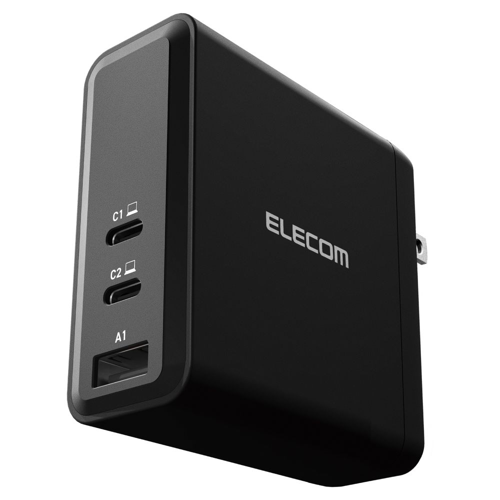 エレコム USB Power Delivery EPR規格140W対応 AC充電器(Type-C×2+USB-A×1)（ブラック） ACDC-PD96140BK 7,435円